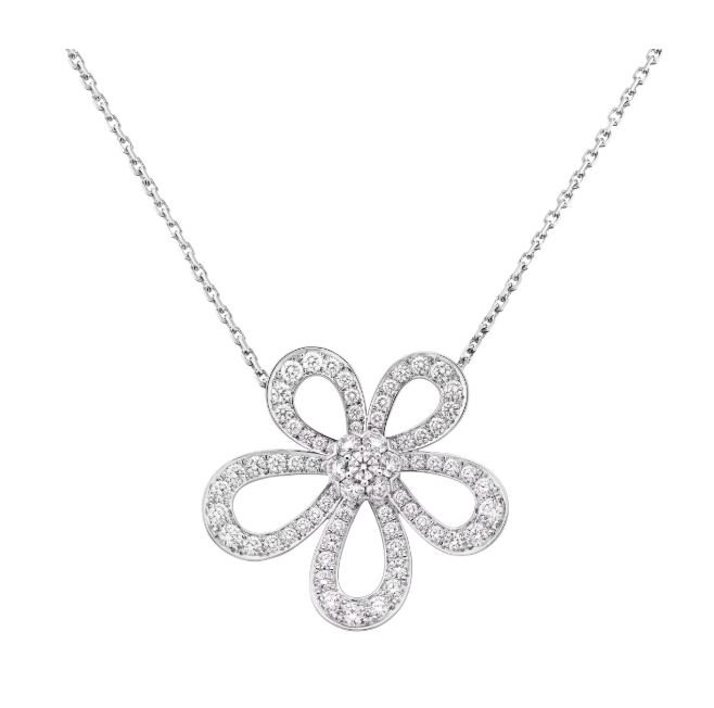 [⭐Renara]FLOWERLACE NECKLACE FULL DIAMONDS