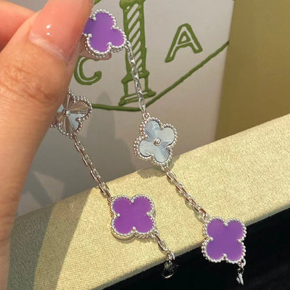 [⭐Renara] CLOVER 5 MOTIF VIOLET BRACELET COLLECTION
