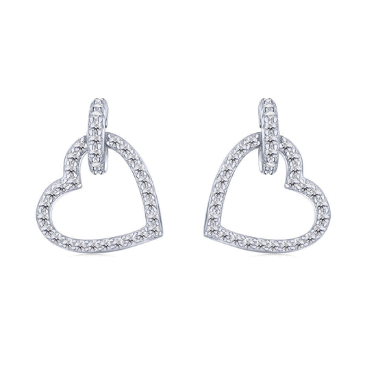 [Lucky Jewelry]Dainty Heart Shape Earrings