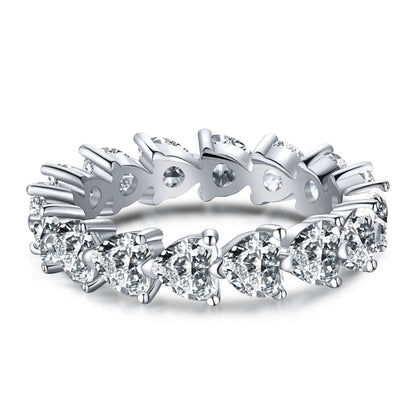[Lucky Jewelry]0.25 Carat Radiant Romance Heart Cut Lover Ring