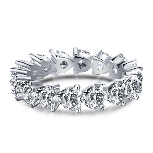 [Lucky Jewelry]0.25 Carat Radiant Romance Heart Cut Lover Ring