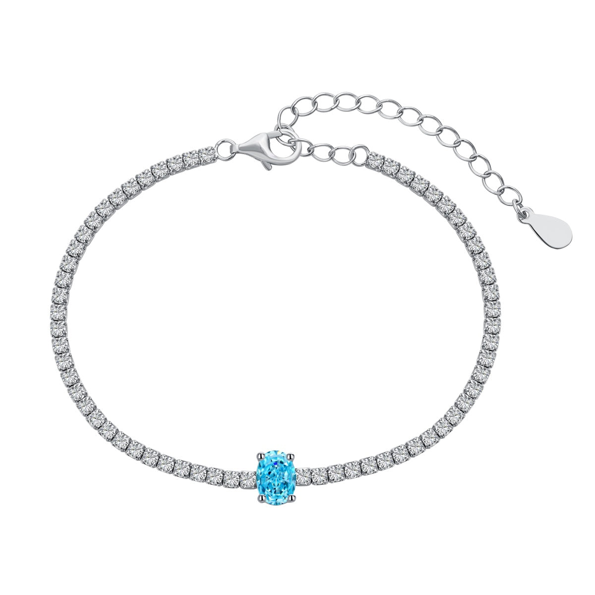 [Lucky Jewelry]0.75 Carat Exquisite Oval Cut Daily Bracelet