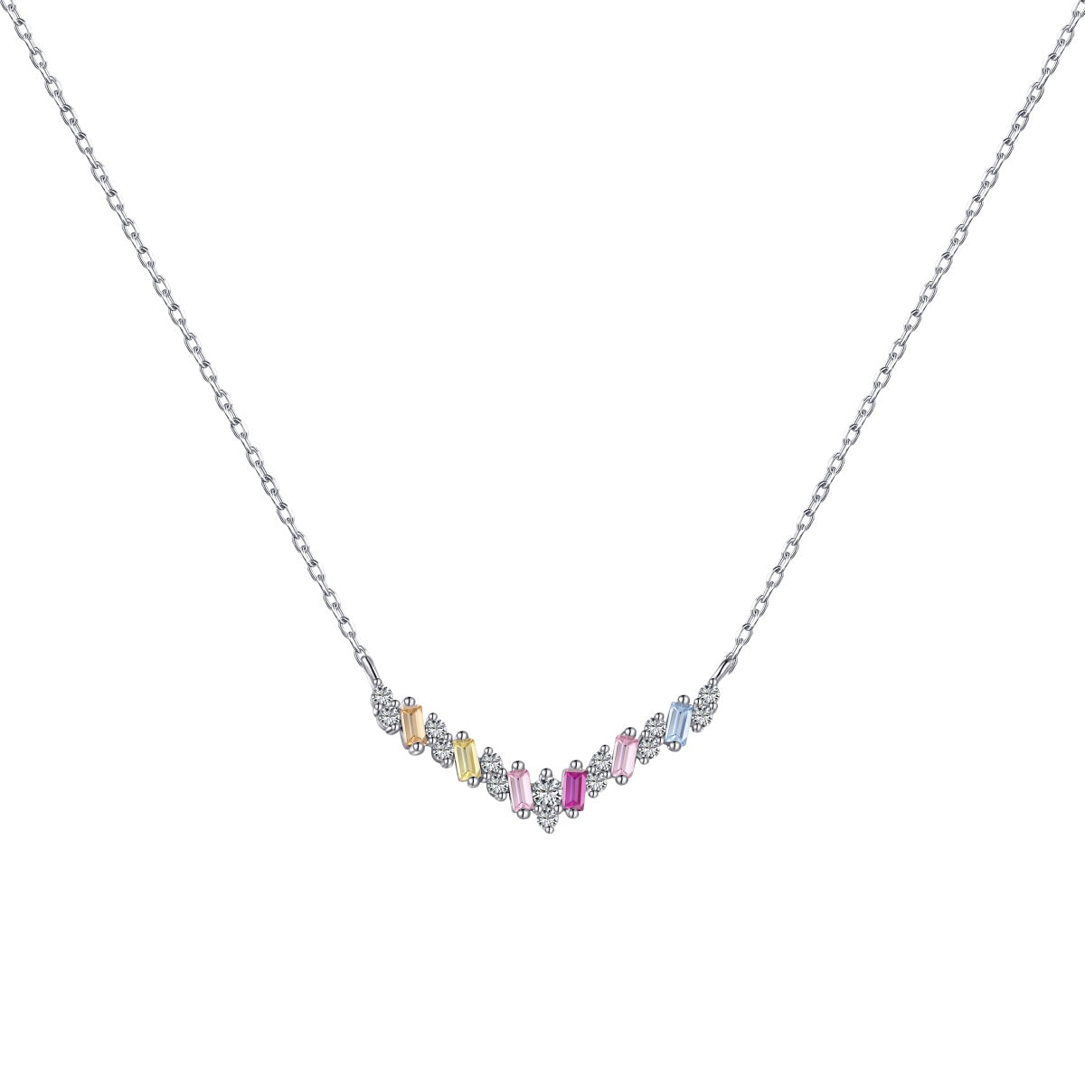 [Lucky Jewelry]Dazzling Rainbow Necklace