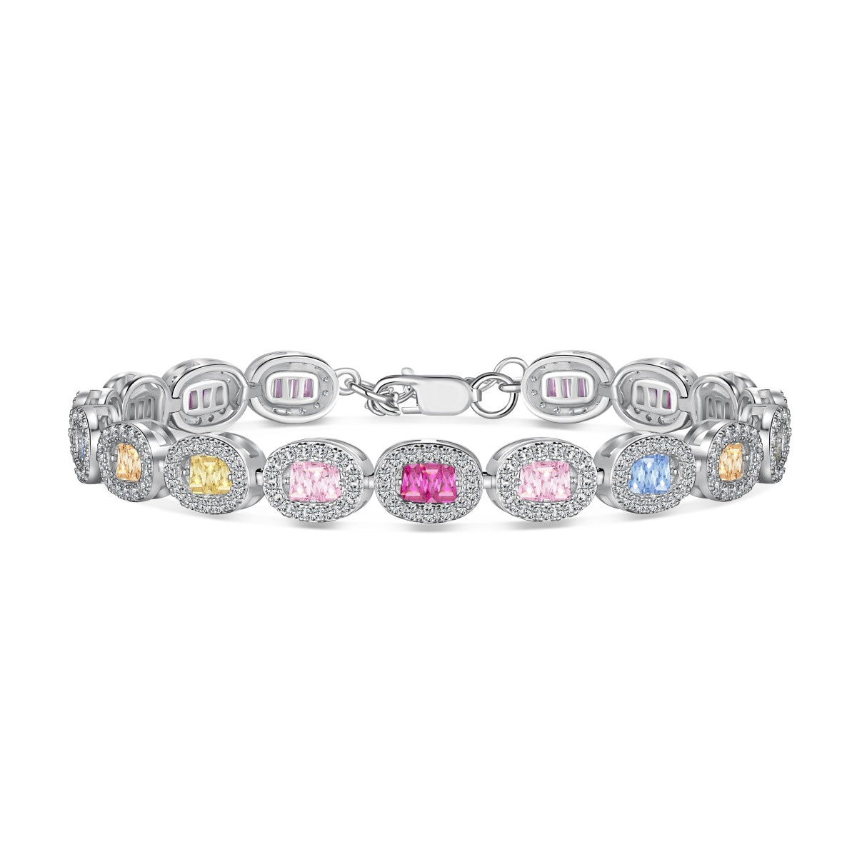 [Lucky Jewelry]Exquisite Ornate Emerald Cut Daily Bracelet