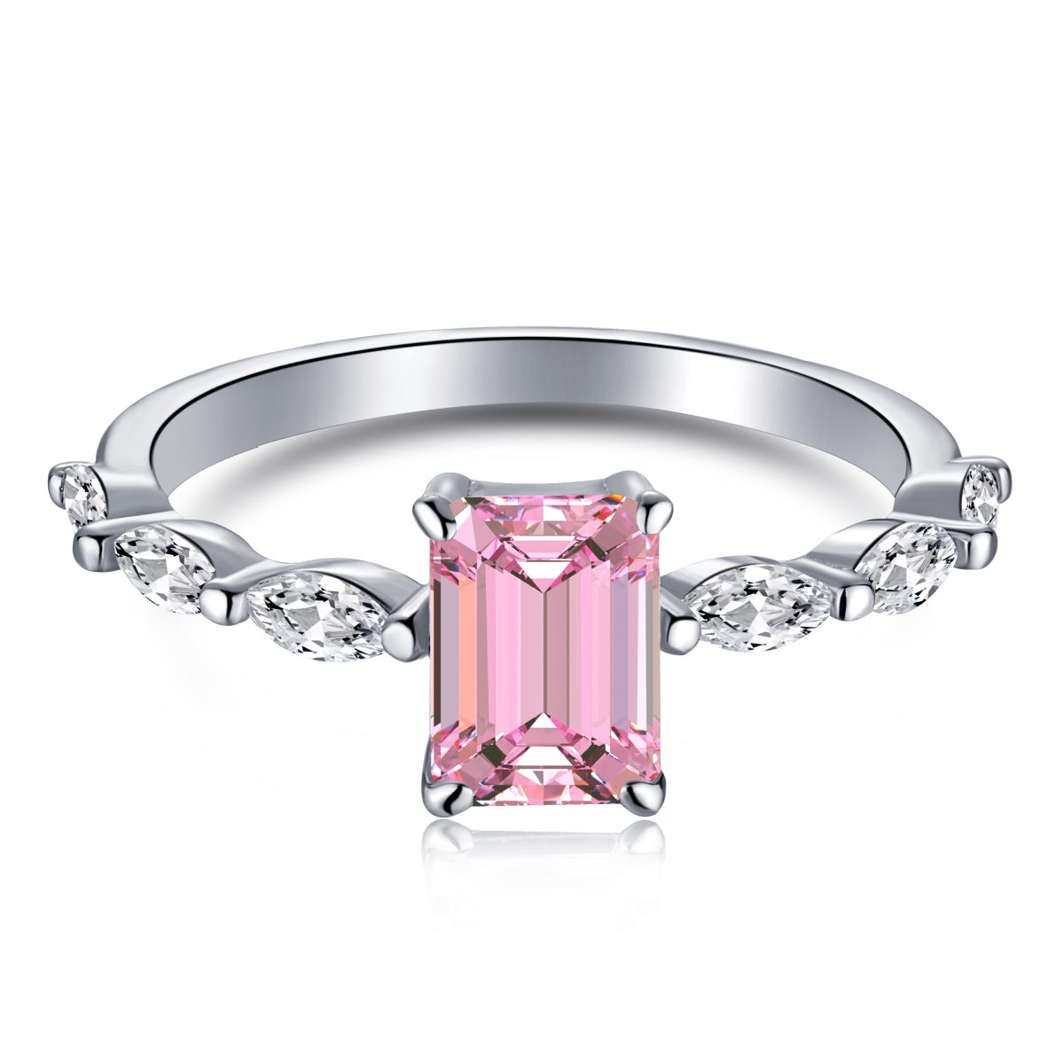 [Lucky Jewelry]1.0 Carat Dainty Resplendent Radiant Cut Daily Ring
