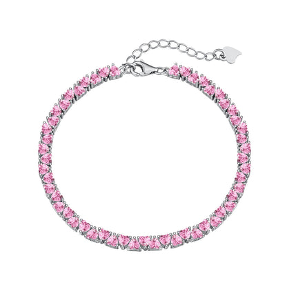 [Lucky Jewelry]Dazzling Romantic Heart Shape Lover Bracelet