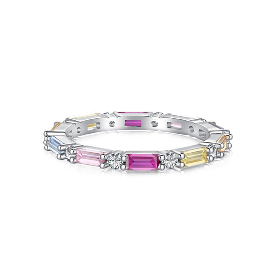 [Lucky Jewelry]Lively In Shades Elegant Radiant Cut Daily Ring