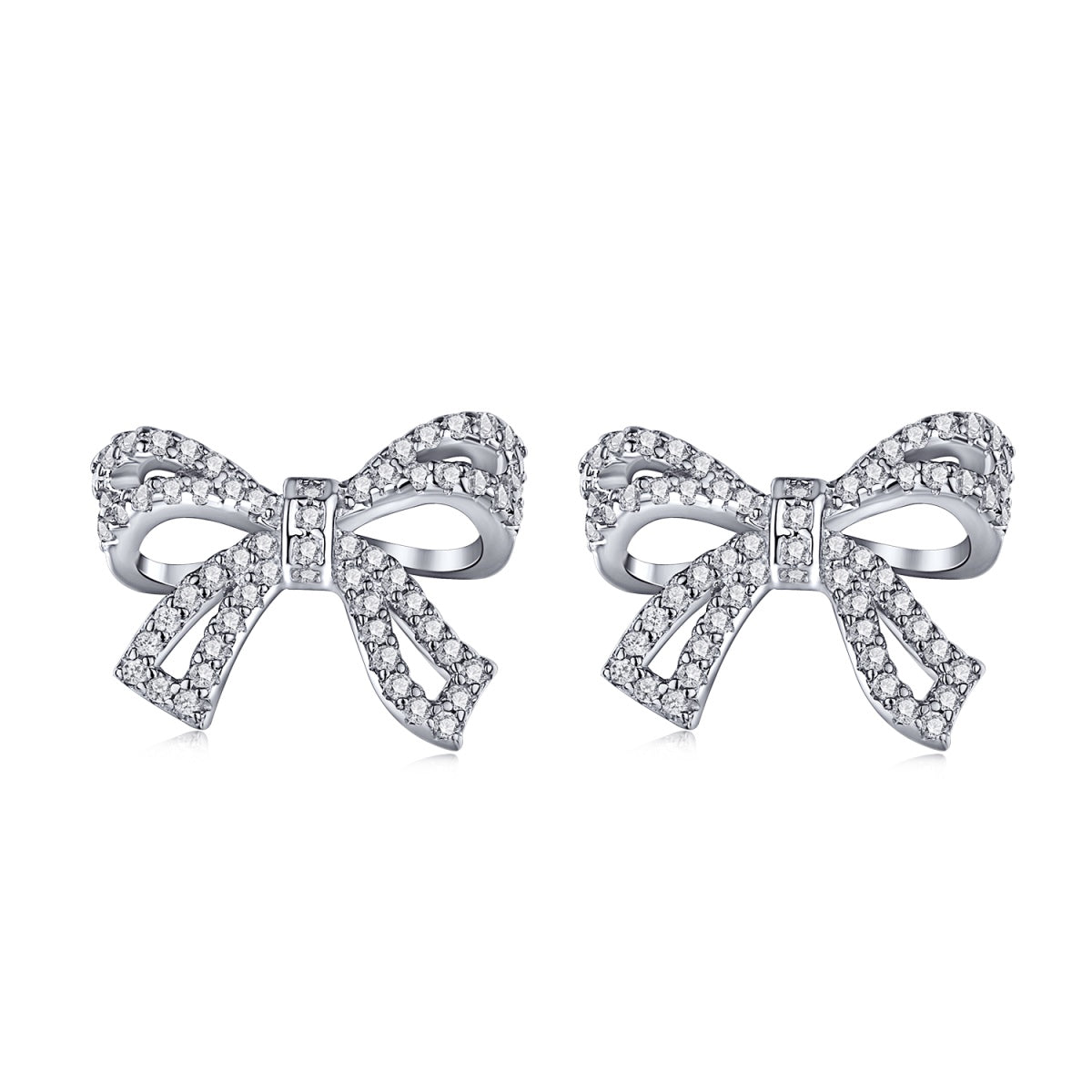 [Lucky Jewelry]Dainty Bow Shape Earrings