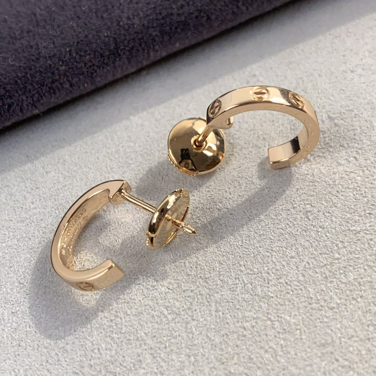 [⭐Renara]LOVE EARRINGS 2.65MM PINK GOLD