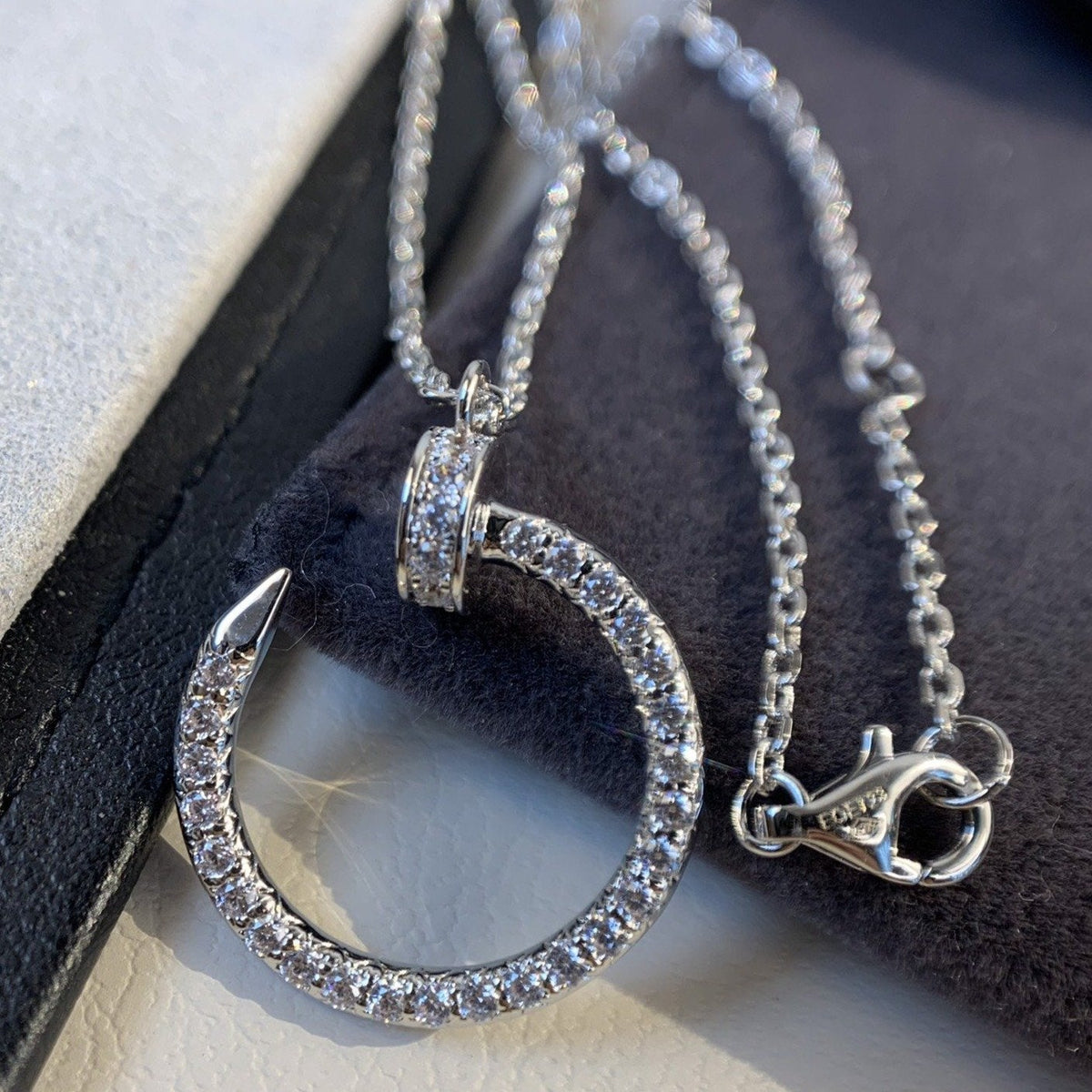 [⭐Renara]JUSTE NECKLACE SILVER DIAMONDS