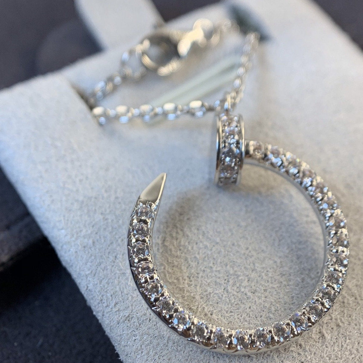 [⭐Renara]JUSTE NECKLACE SILVER DIAMONDS