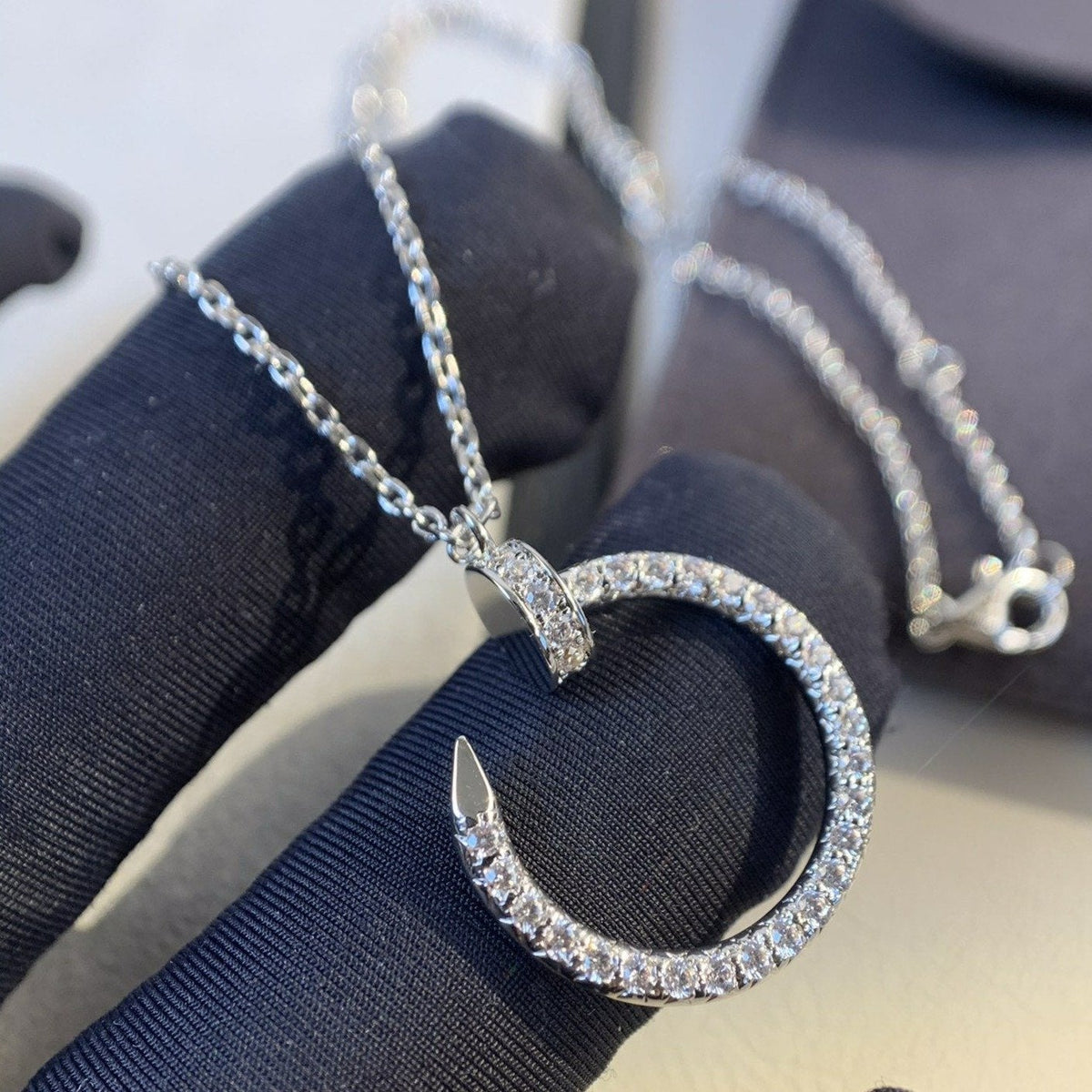 [⭐Renara]JUSTE NECKLACE SILVER DIAMONDS