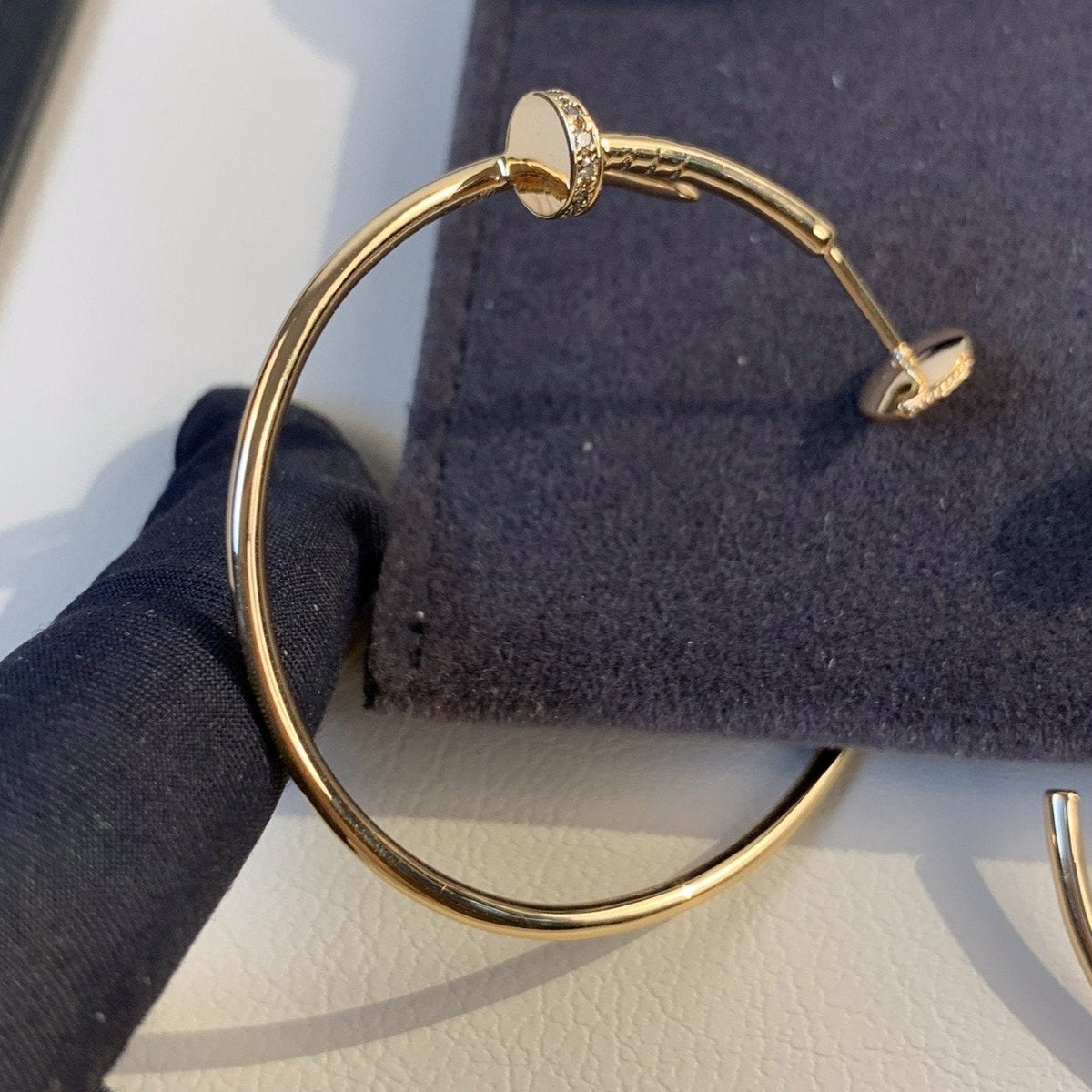 [⭐Renara]JUSTE EARRINGS GOLD DIAMONDS 1.8MM
