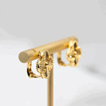 [⭐Renara]CLOVER MEDIUM 1 MOTIFS LASER EARRINGS