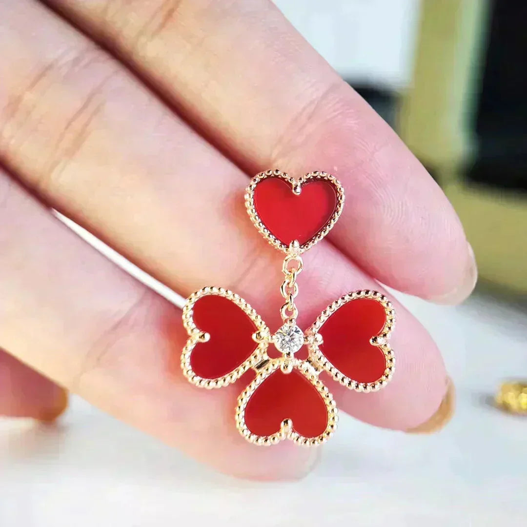[⭐Renara]SWEET CLOVER CARNELIAN EARRINGS