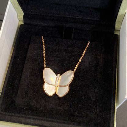 [⭐Renara]BUTTERFLY GOLD MOP DIAMOND NECKLACE