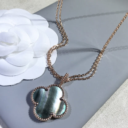 [⭐Renara]CLOVER 25MM GOLD DARK MOP BIG CLOVER NECKLACE