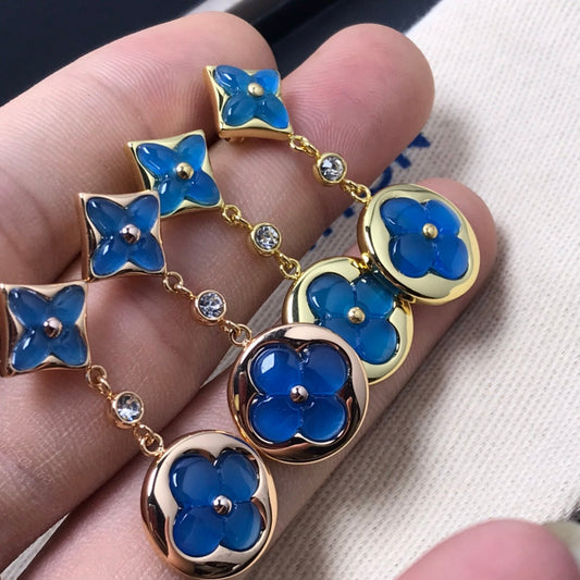 [⭐Renara]STAR AND SUN AGATE DIAMOND EARRINGS