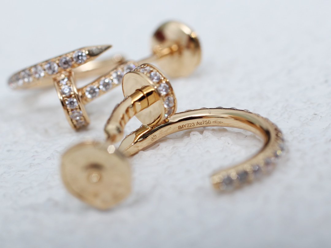 [⭐Renara]JUSTE EARRINGS 12.75MM PINK GOLD DIAMOND