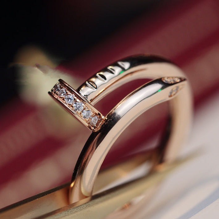 [⭐Renara]JUSTE RING 2.65MM PINK GOLD DIAMOND