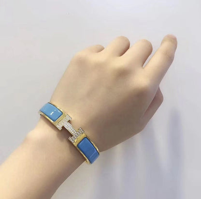 [⭐Renara]H CLOUD BLUE BRACELET GOLD DIAMOND