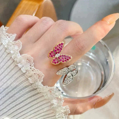 [⭐Renara]TWIN BUTTERFLY DIAMOND RING