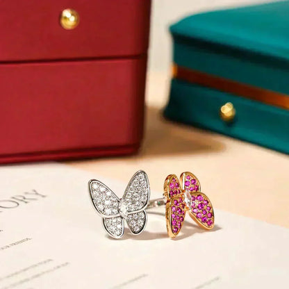 [⭐Renara]TWIN BUTTERFLY DIAMOND RING