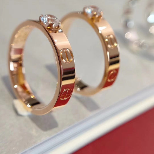 [⭐Renara]LOVE RING 3.6MM 1 BIG DIAMOND