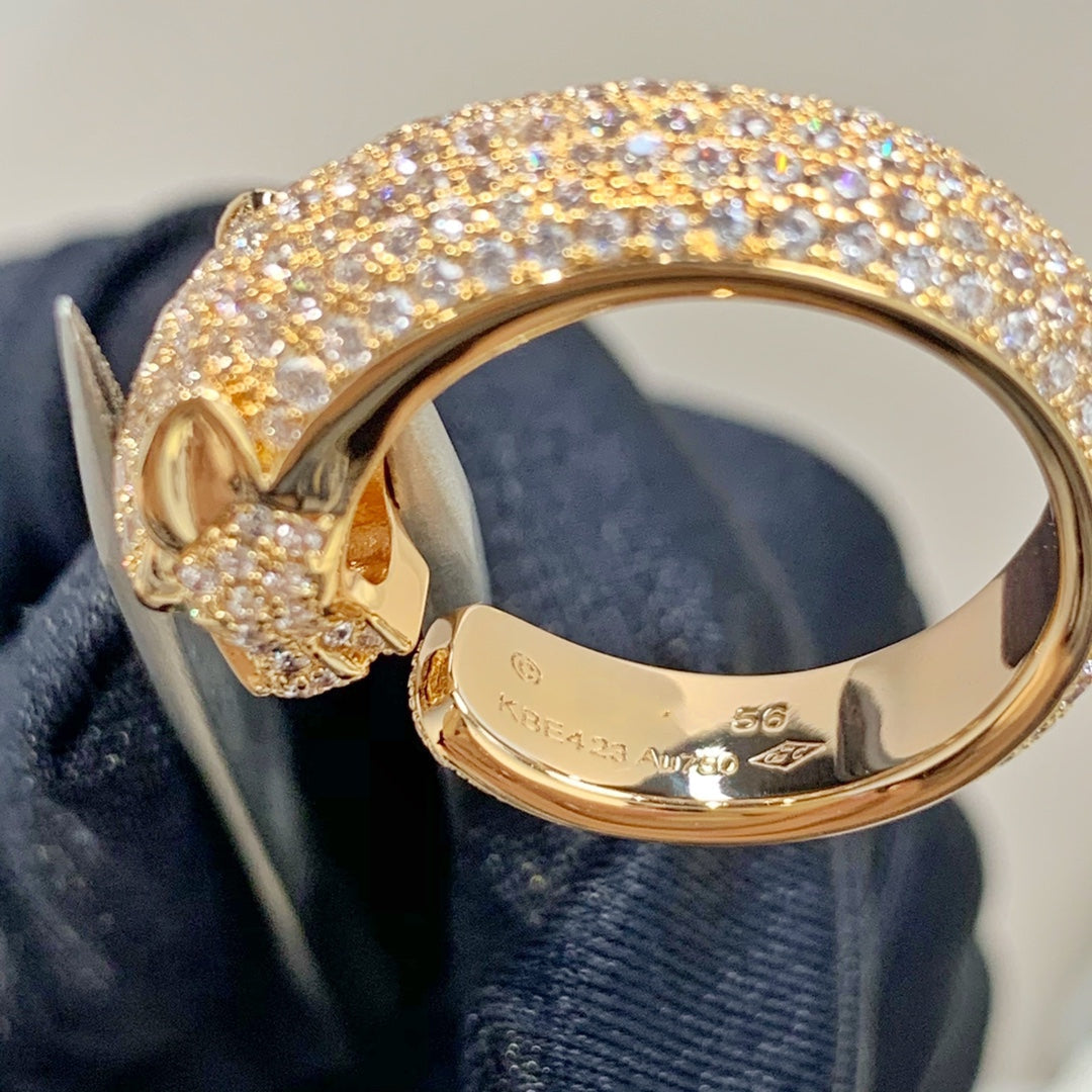 [⭐Renara]PANTHERE PINK GOLD DIAMOND RING