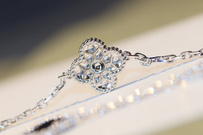 [⭐Renara]CLOVER 20 MOTIFS ONYX DIAMOND SILVER