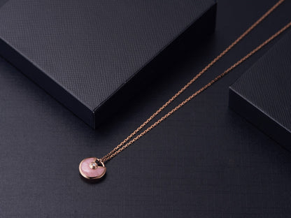 [⭐Renara]AMULETTE ROSE GOLD PINK MOP NECKLACE