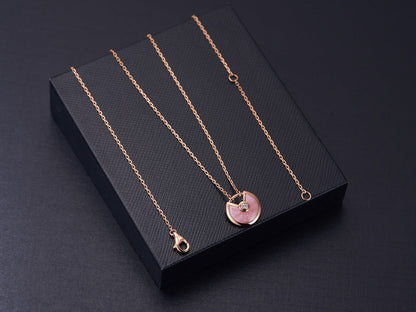 [⭐Renara]AMULETTE ROSE GOLD PINK MOP NECKLACE