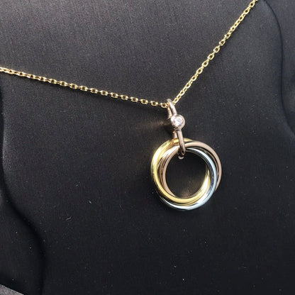 [⭐Renara]TRINITY SILVER GOLD PINK GOLD NECKLACE