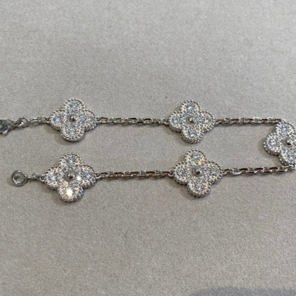 [⭐Renara] CLOVER 5 MOTIF FULL DIAMOND BRACELET COLLECTION