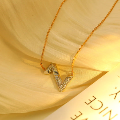 [⭐Renara]VOLT SILVER DIAMOND PEDANT NECKLACE