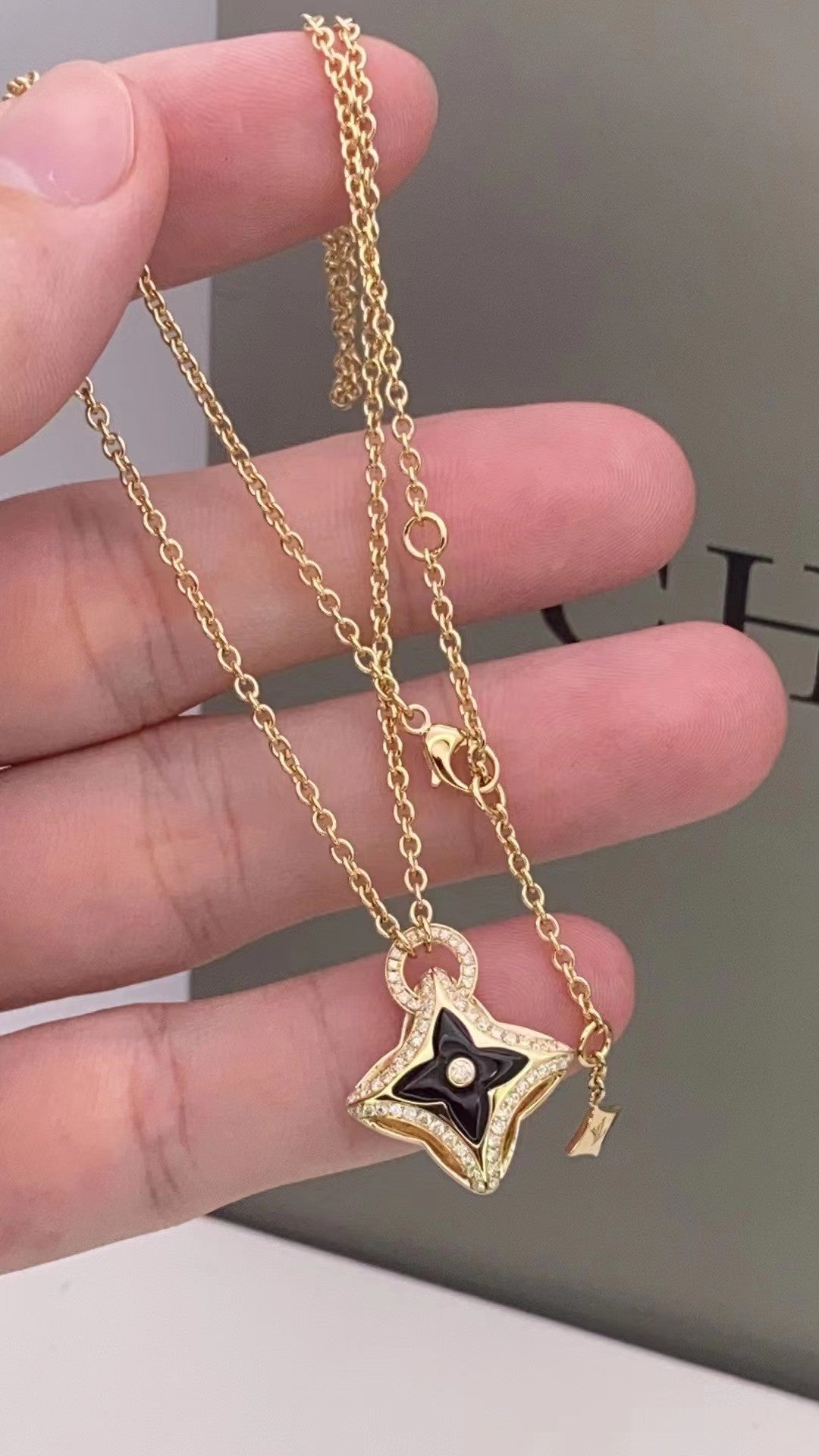 [⭐Renara]STAR PEDANT PINK GOLD DIAMOND NECKLACE