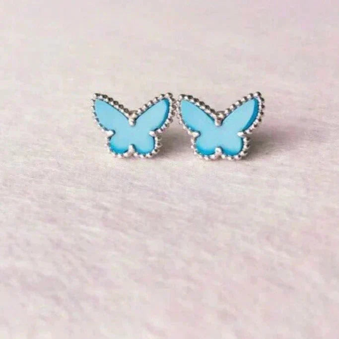 [⭐Renara]BUTTERFLY TURQUOISE EARRINGS SILVER