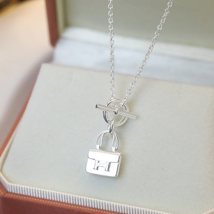 [⭐Renara]POP H PEDANT SILVER NECKLACE