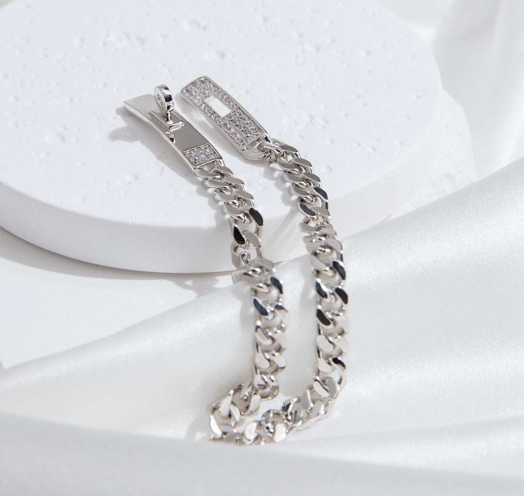 [⭐Renara]KELLY CHAIN SILVER DIAMOND BRACELET
