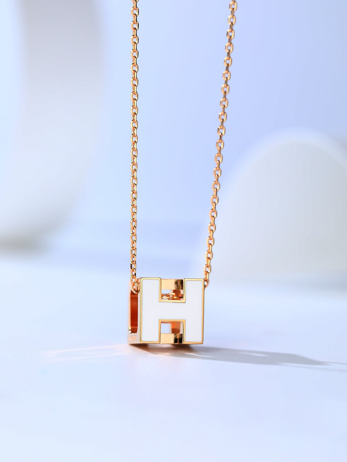 [⭐Renara]H CAGE PINK GOLD NECKLACE