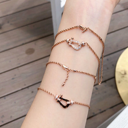 [⭐Renara]FORCE 10 PINK GOLD DIAMOND NECKLACE