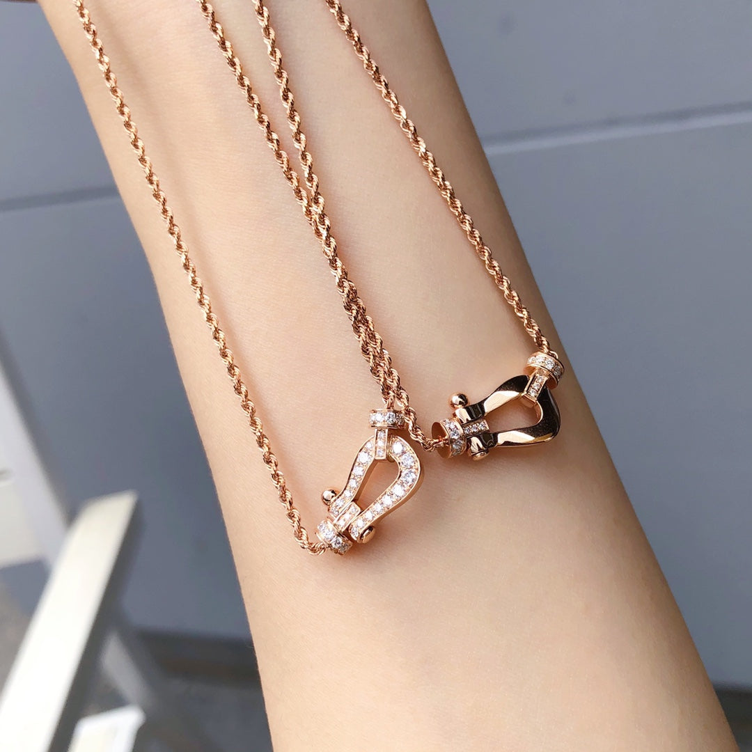 [⭐Renara]FORCE 10 PINK GOLD DIAMOND NECKLACE