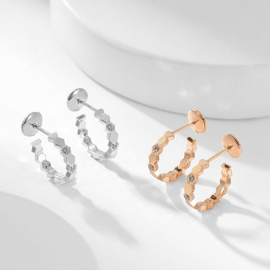 [⭐Renara]BEE LOVE DIAMOND HOOP EARRINGS