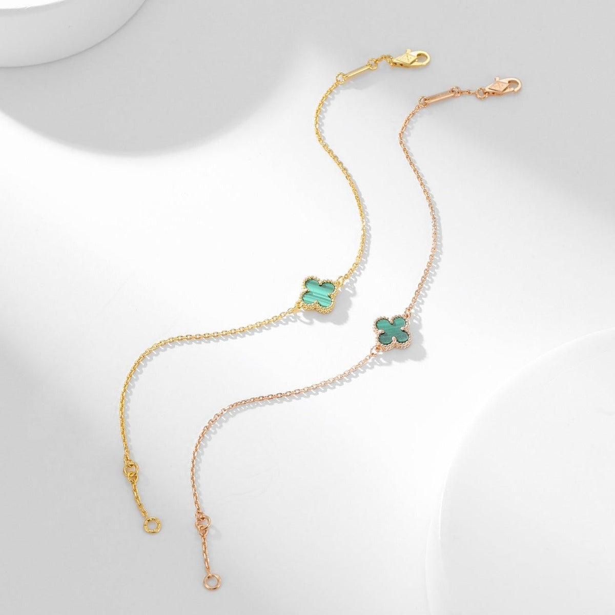[⭐Renara]CLOVER BRACELET MALACHITE 1 MOTIF