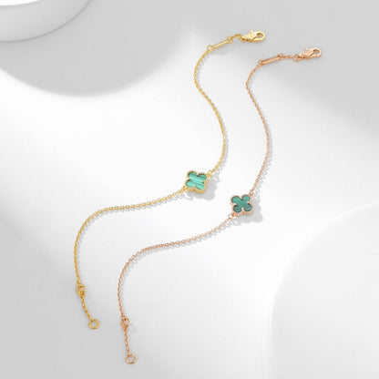 [⭐Renara]CLOVER BRACELET MALACHITE 1 MOTIF