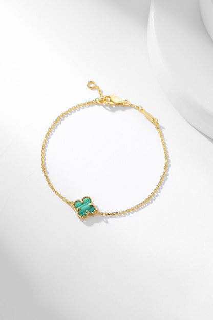 [⭐Renara]CLOVER BRACELET MALACHITE 1 MOTIF