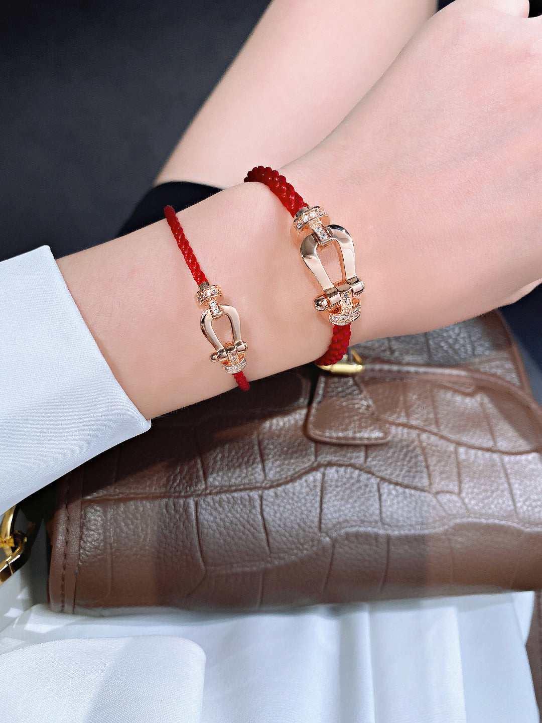 [⭐Renara]FORCE 10 HALF DIAMOND PINK GOLD RED CORDERI LARGE AND MEDIUM MODEL