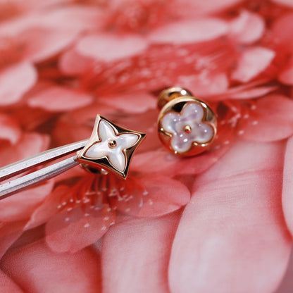 [⭐Renara]STAR AND SUN PINK GOLD MOP STUD EARRINGS