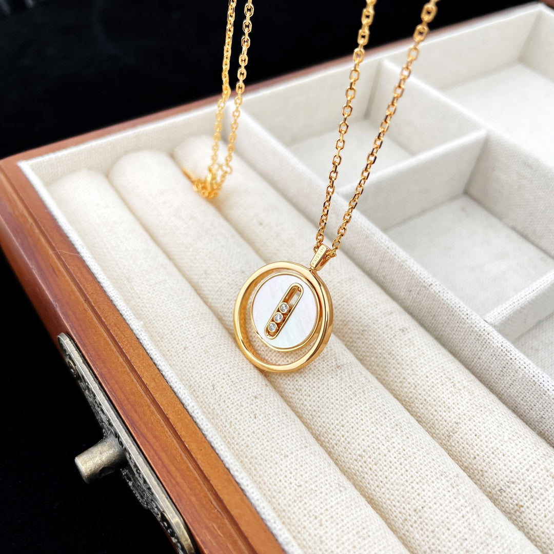 [⭐Renara]Demo MOVE MOP PINK GOLD NECKLACE