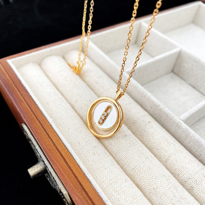 [⭐Renara]Demo MOVE MOP PINK GOLD NECKLACE